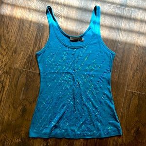 The Limited sequined turquoise tank top size S
